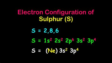 sulfide ion electron configuration|electron configuration of sulfur ion.